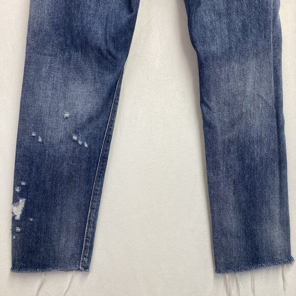 Lucky Brand Sienna Slim Boyfriend Low-Rise Distressed Jeans Women Size 0/25 Blue - Picture 6 of 16